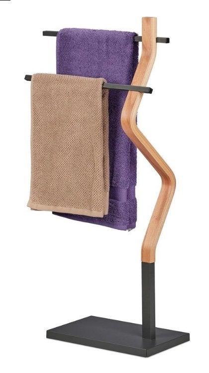 Handdoekenrek staand met 2 stangen, Minder dan 50 cm, Overige typen, Nieuw, Ophalen of Verzenden