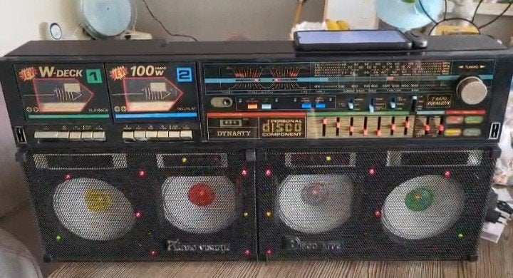 Dynasty disco boombox Madonna radio cassette, Ophalen of Verzenden, Gebruikt, Radio
