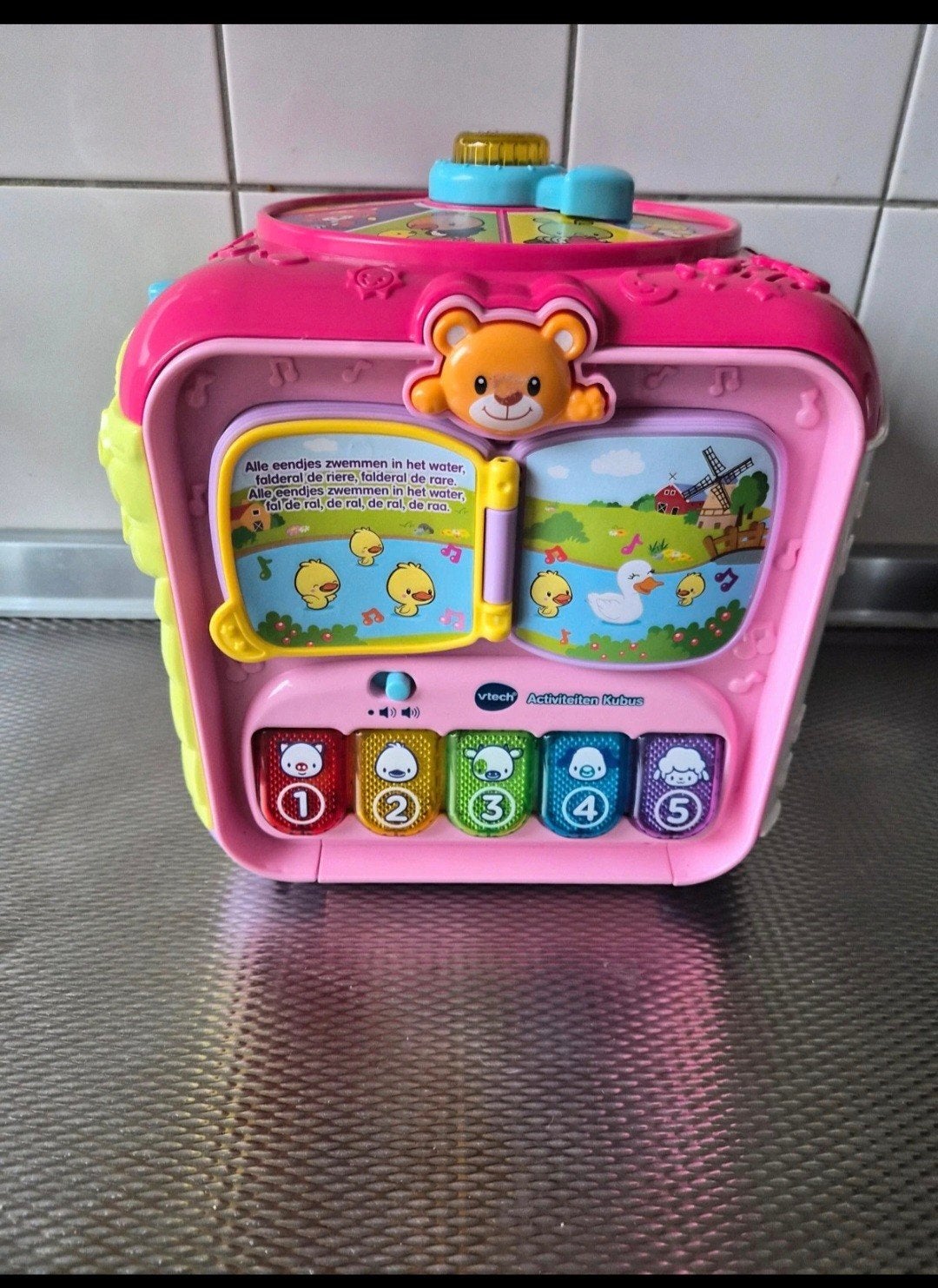 VTech Activiteiten Kubus, Kinderen en Baby's, Speelgoed | Babyspeelgoed, Ophalen, Zo goed als nieuw, Overige typen, Met licht