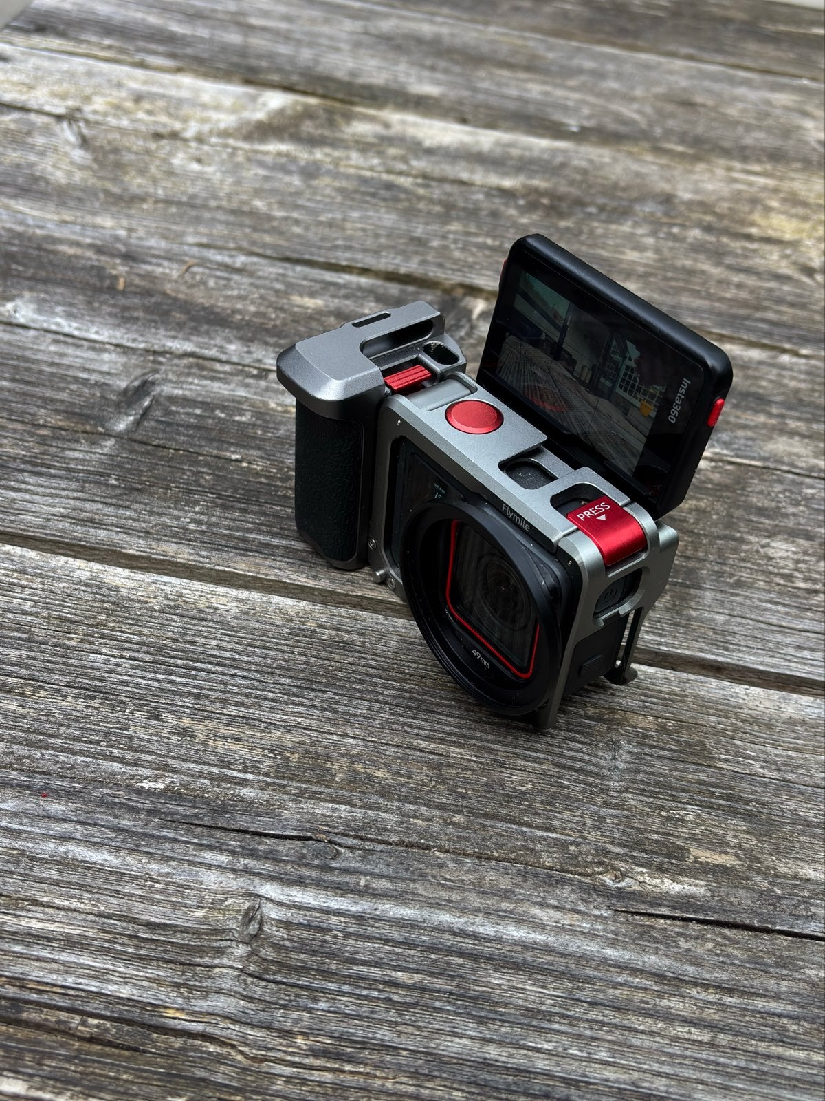 Insta360 Ace met Grip Cage en 49mm Filter Adapter, Ophalen of Verzenden, Zo goed als nieuw, Overige merken