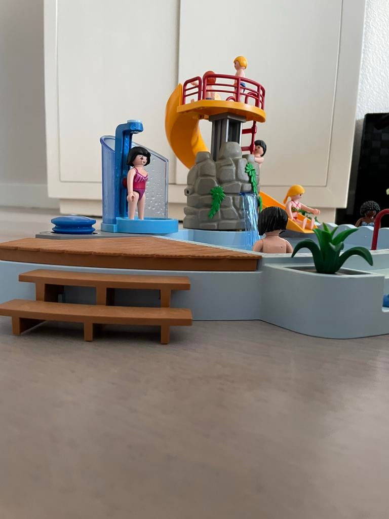 Playmobil Zwembad met glijbaan en figuren, Ophalen, Gebruikt, Complete set
