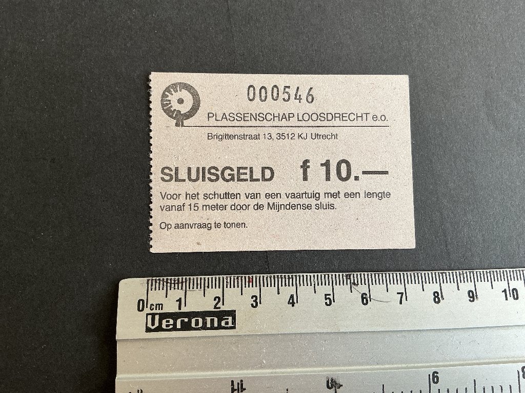 Belasting : Sluisgeld Fl.10,=, Verzenden, Na 1940, Postfris