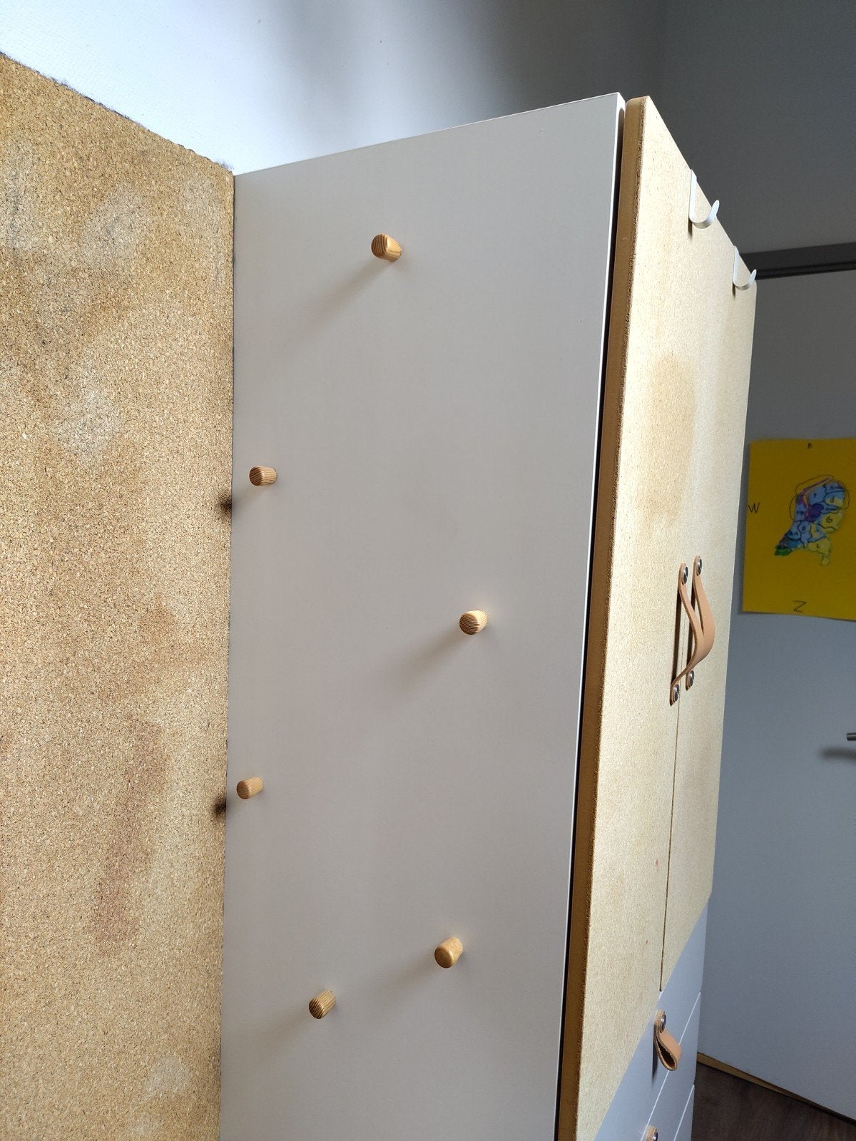 Ikea Småstad/platsa kast met kurkdeuren en lades, Ophalen, Gebruikt