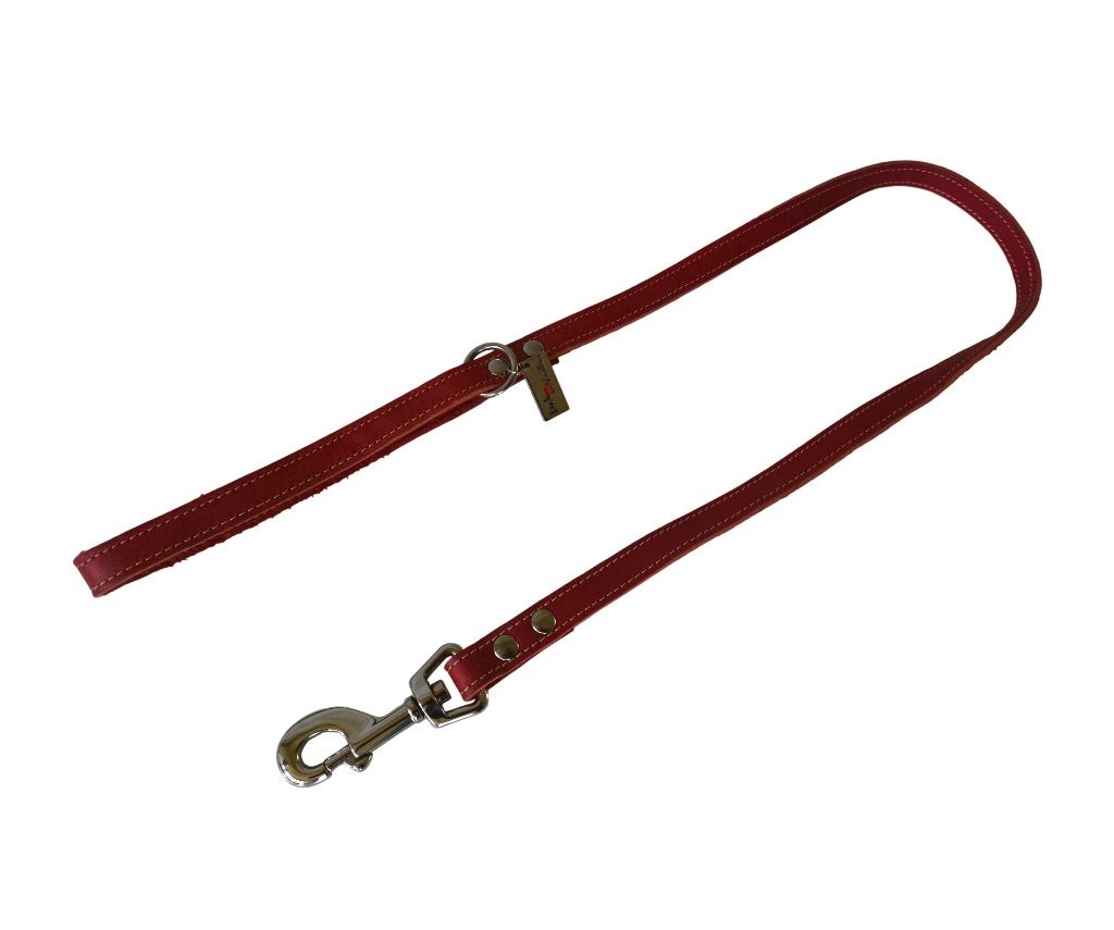 JACK AND VANILLA Hondenriem Gevet Leder Rood 100 cm KOOPJE!, Ophalen of Verzenden, Nieuw, Hondenriem