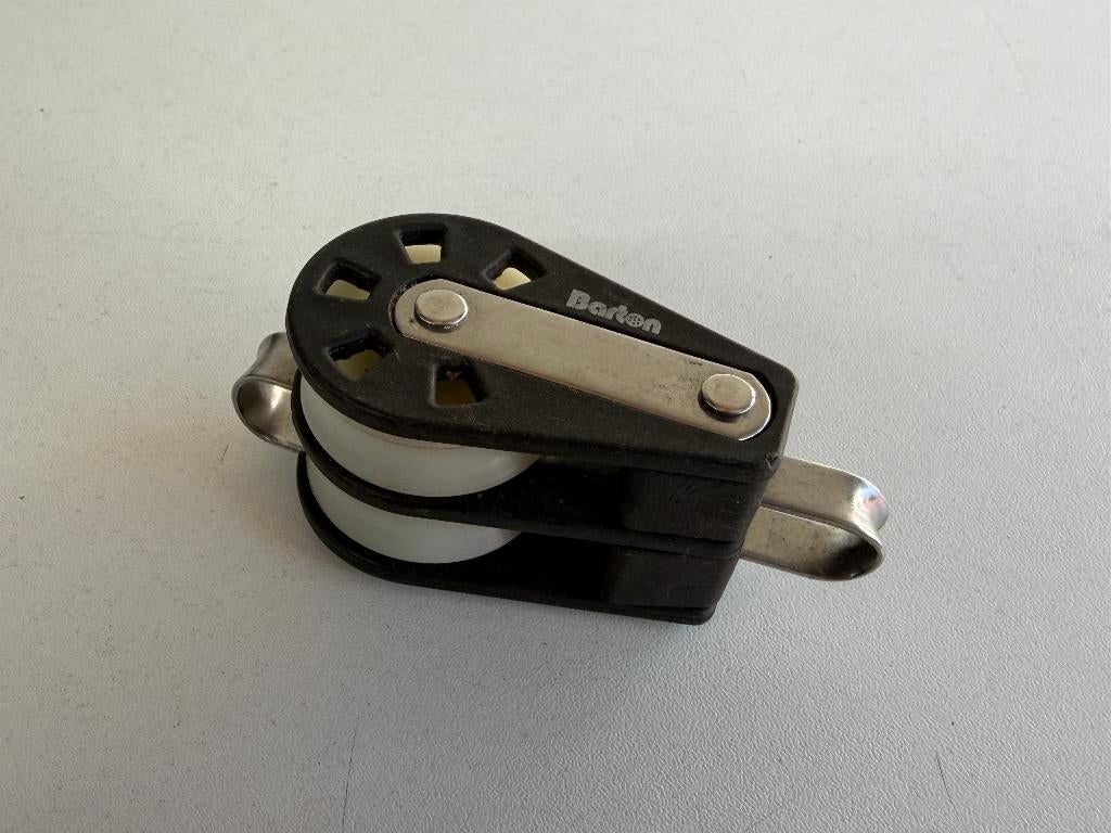 Barton 2 schijfs blok 35 mm 9 mm lijn, Ophalen of Verzenden, Zo goed als nieuw, Lijn of Blok