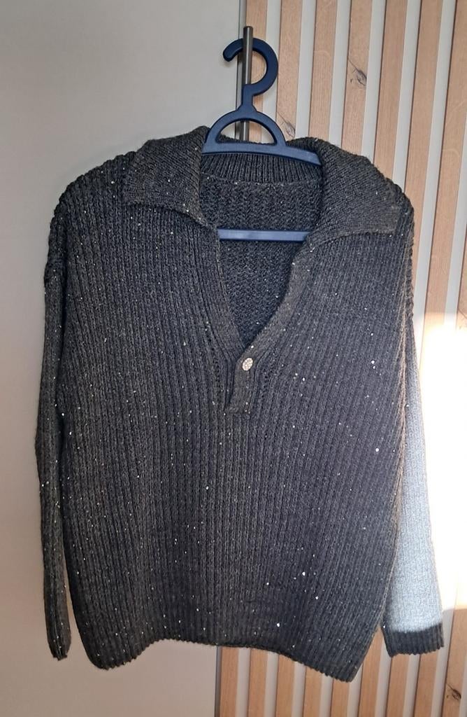 Kocca dames trui M, antraciet met glitter pailletten, Ophalen of Verzenden, Nieuw, Grijs