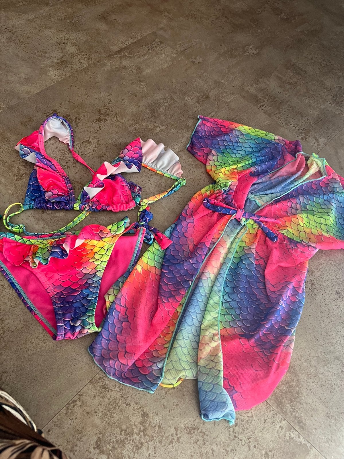 FIRST DREAMS bikini en vestje 104 zgan, Maat 104, Bikiniset, Meisje, Ophalen of Verzenden