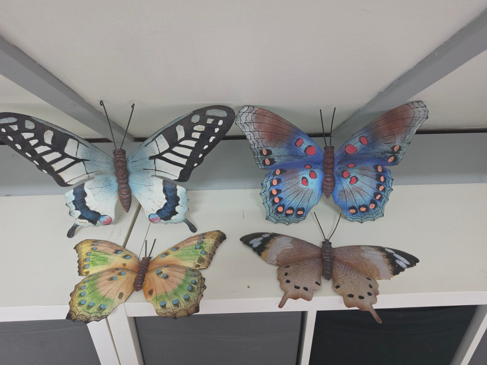 Decoratieve metalen vlinders en insecten, Vintage, Gebruikt, Meerkleurig, Ophalen of Verzenden