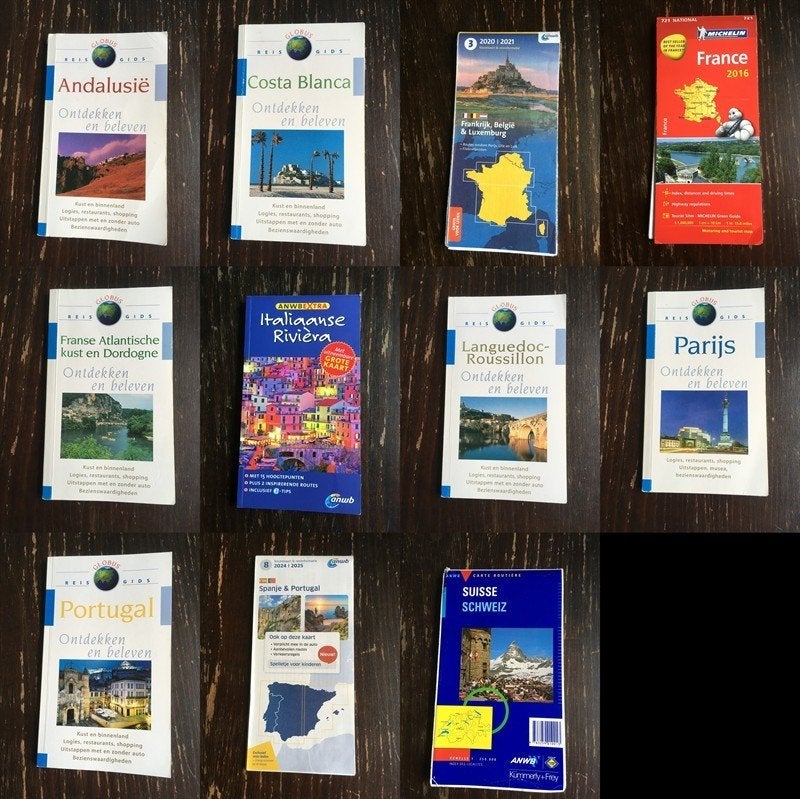 reisgids kaart anwb globus diverse partij 11 stuks, Europa, Ophalen of Verzenden, Zo goed als nieuw, Reisgids of -boek