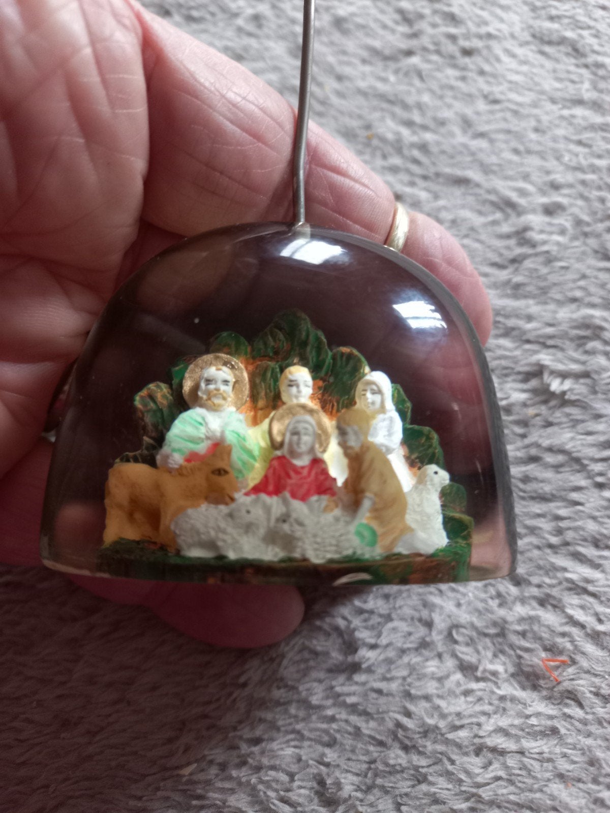 Vintage Lucite Kerststal - Uniek Kerstornament, Ophalen of Verzenden
