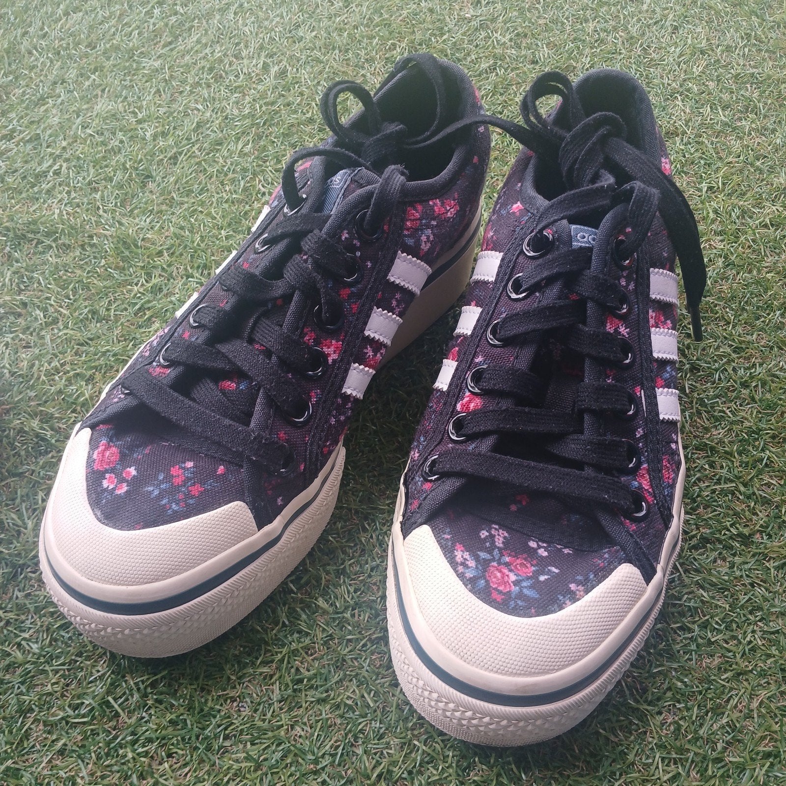 Adidas Nizza Platform sneakers - bloemenprint - maat 37 1/3, Overige kleuren, Adidas, Ophalen of Verzenden, Sneakers of Gympen
