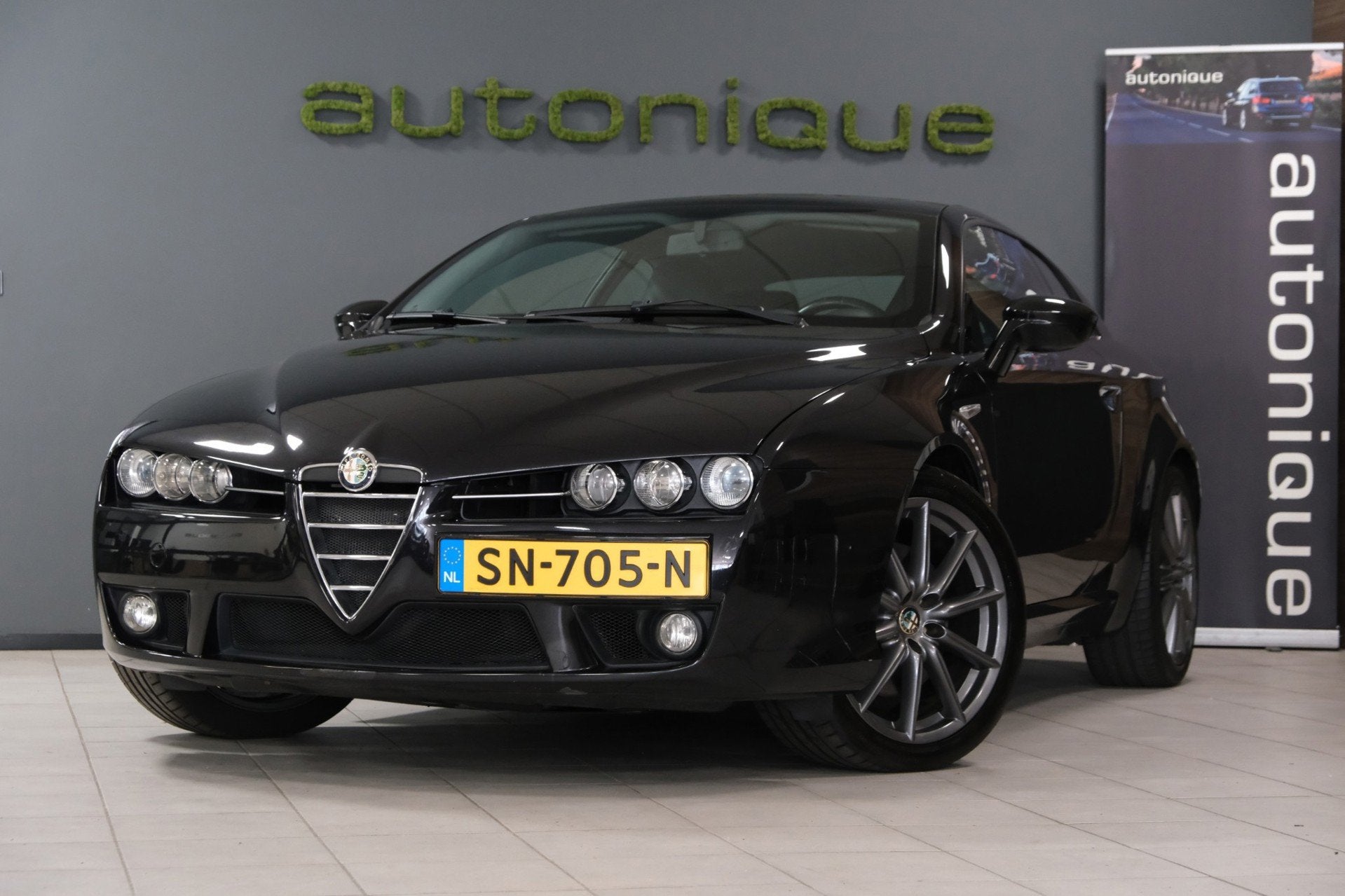 Alfa Romeo Brera 3.2 JTS Q4 SkyWindow, Auto's, Gebruikt, Zwart, 4 stoelen, Zwart