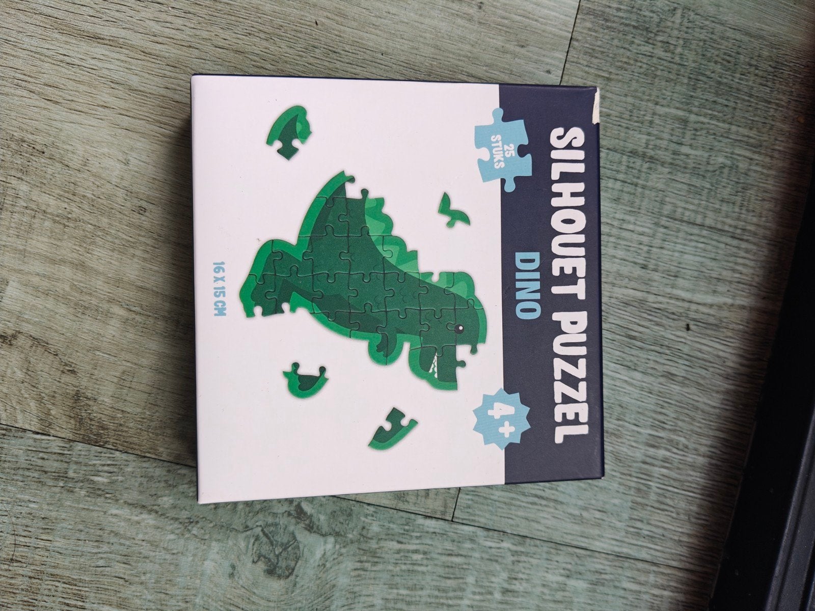 Dino Silhouet Puzzel - 25 Stukjes, Ophalen, 10 tot 50 stukjes, Nieuw, 4 tot 6 jaar