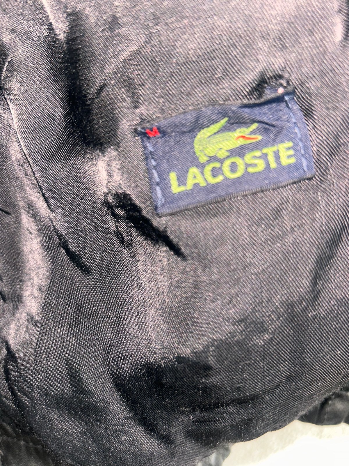 Lacoste leren jas met gebreide mouwen maat M, Ophalen of Verzenden, Zo goed als nieuw, Zwart
