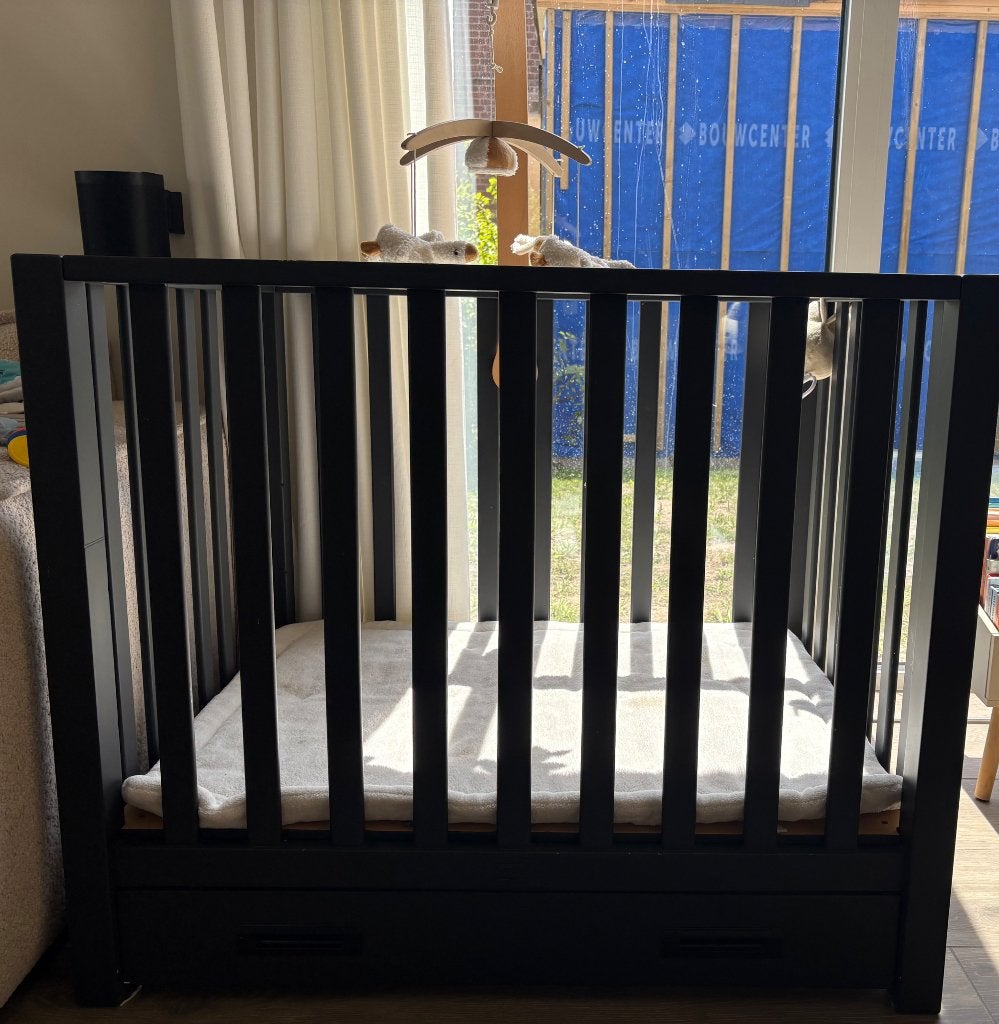 Box zwart met lade, Kinderen en Baby's, Boxen, Ophalen, Gebruikt, Rechthoekig, In hoogte verstelbaar