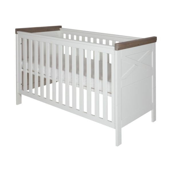Kidsmill Savigno babybed/peuterbed met matras, Gebruikt, 70 tot 85 cm, 140 tot 160 cm, Ophalen