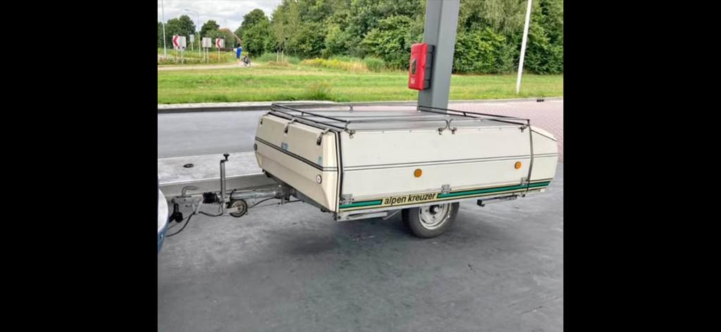 Alpenkreuzer vouwwagen met keuken, Caravans en Kamperen, Ophalen, Alpenkreuzer, Aanwezig, Grijs