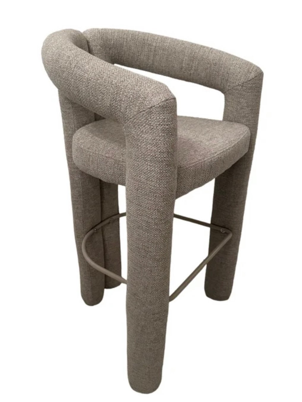 Barkruk Japandi Chenille Zand white beige 80 CM, Huis en Inrichting, Barkrukken, 5431NV, A&B HOME&LIVING, Info@abhome-living.nl
