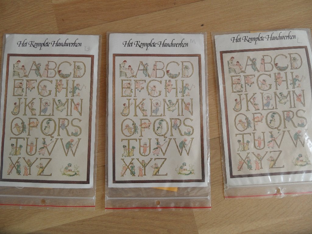 3 letter pakketjes Kate Greeneway zie foto's, Ophalen of Verzenden, Nieuw, Handborduren, Borduurpakket
