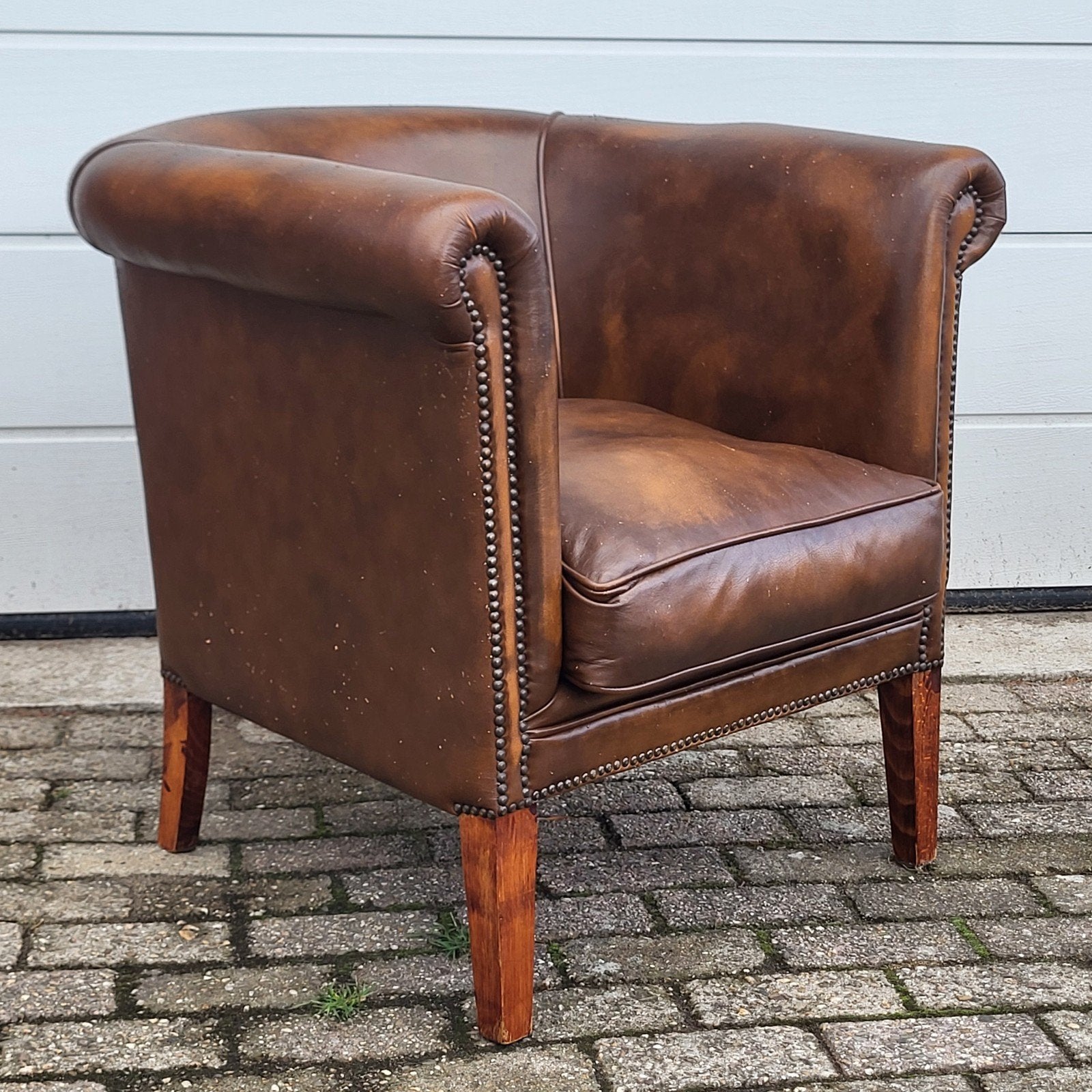 Chesterfield fauteuil Laura Ashley via inruil verkregen., Huis en Inrichting, Ophalen of Verzenden, Gebruikt, 75 tot 100 cm, Chesterfield