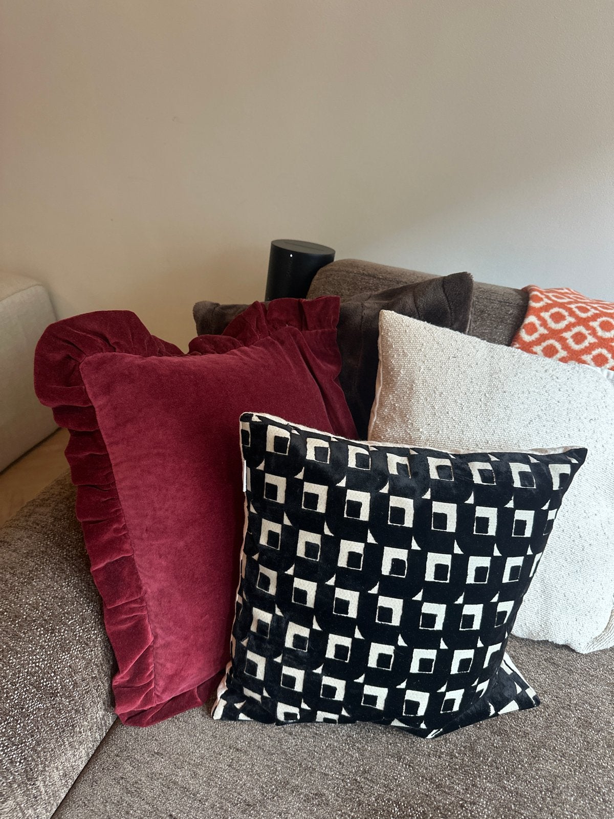 Decoratieve Kussenhoezen - Burgundy kleur en Patronen, Ophalen, Overige merken, Gebruikt, Meerkleurig