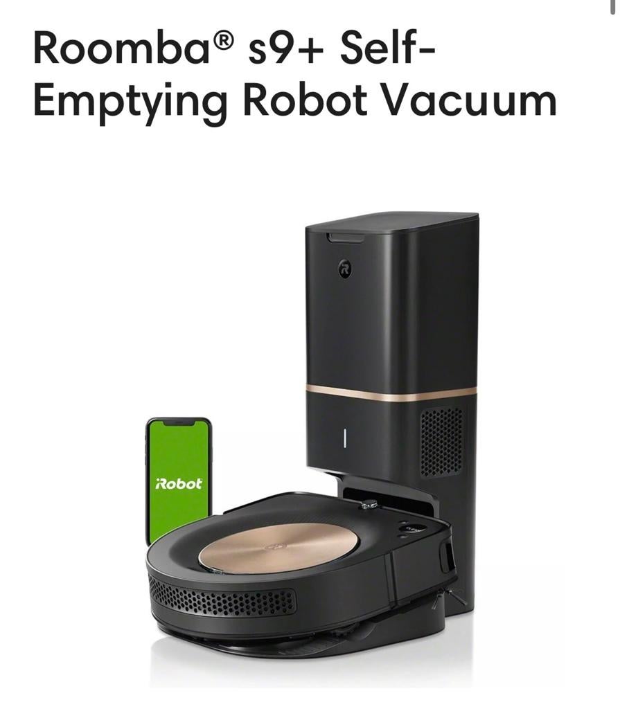 Roomba S9+ Robot Vacuum, Ophalen of Verzenden, Gebruikt, Robotstofzuiger, IRobot