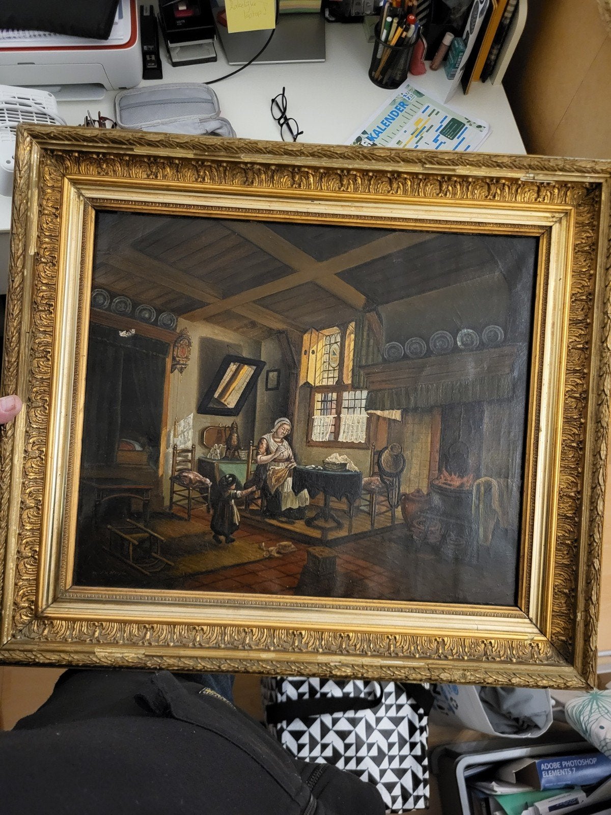 Schilderij Haagse School antiek kunst, Ophalen