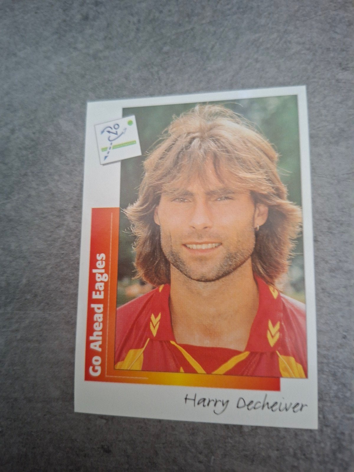 Panini sticker Voetbal 96. Harry Decheiver Go Ahead Eagles., Ophalen of Verzenden, Zo goed als nieuw, Sticker