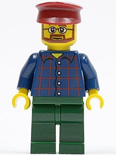 LEGO City twn080 Plaid Button Shirt, Dark Green Legs, Dark R, Lego, Ophalen of Verzenden, Minifiguur, City