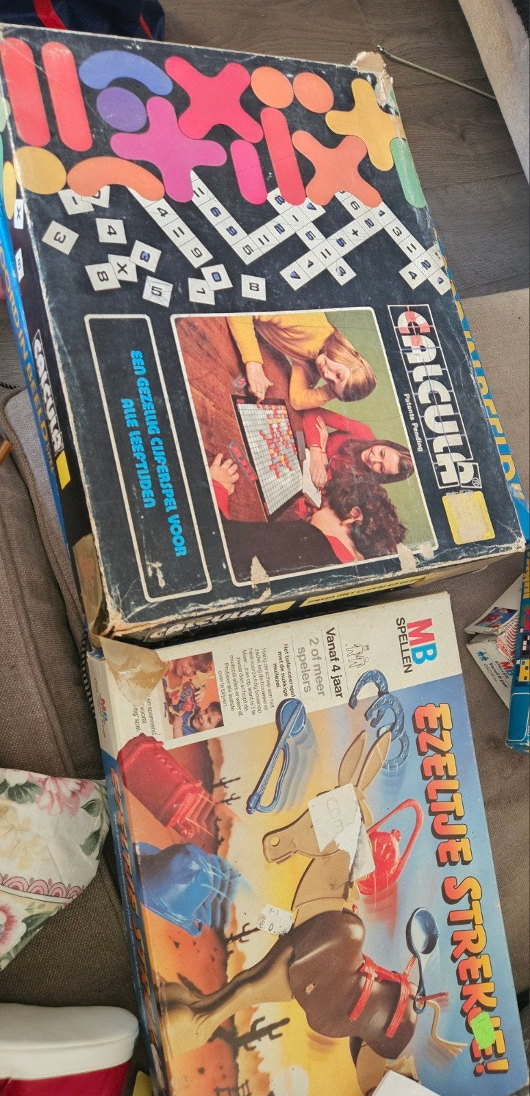 5x Vintage Familie Spellen, Hobby en Vrije tijd, Onbekend, Ophalen of Verzenden, Onbekend, MB Spellen