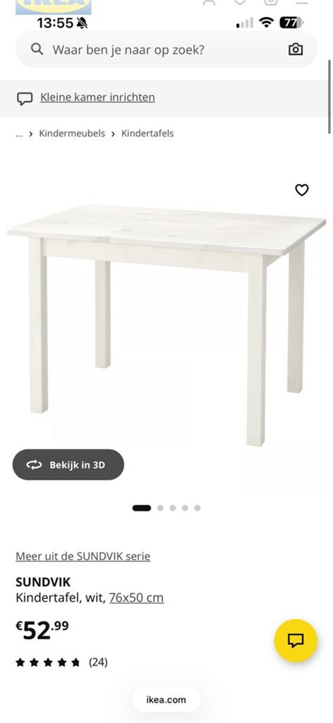 Ikea sundvik kinder tafel grijs, Ophalen, Zo goed als nieuw, Tafel(s)