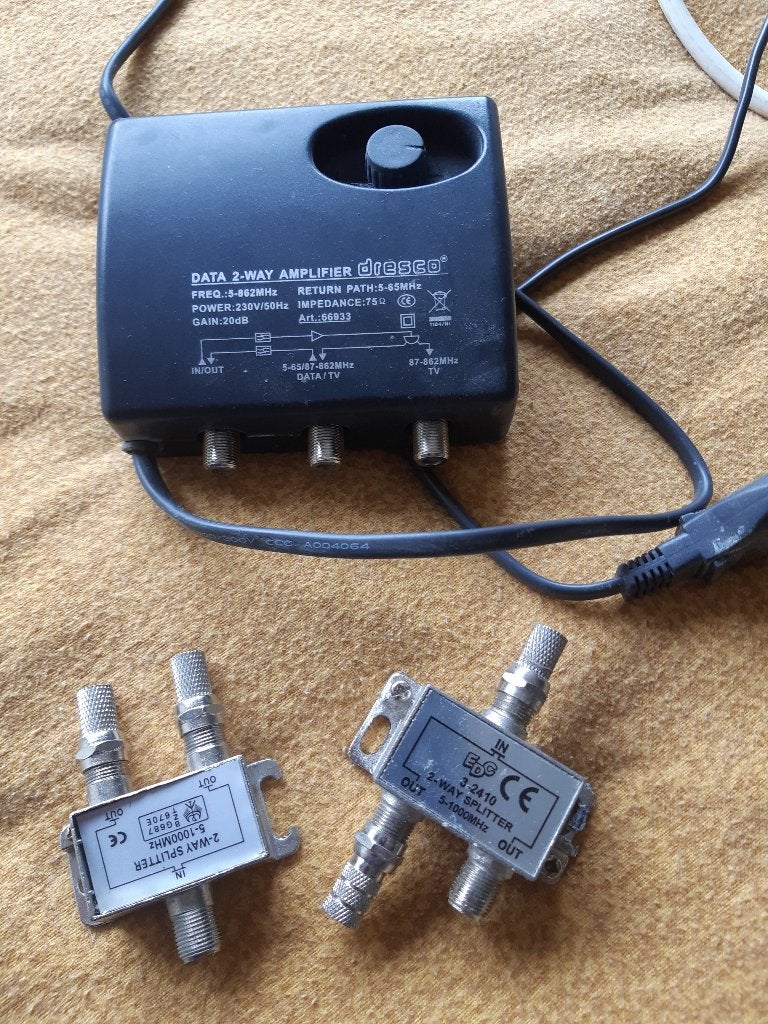 Versterker dresco, diverse lengtes coaxiale kabel en meer, Ophalen of Verzenden, Gebruikt, 10 meter of meer, Coaxiale kabel