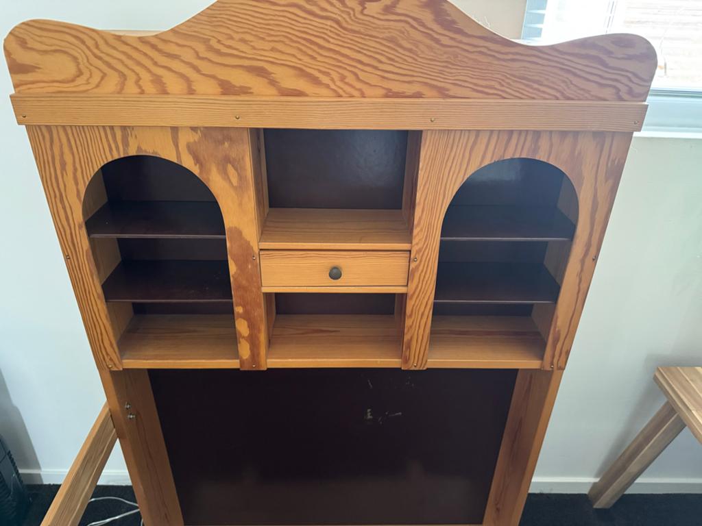 Houten Speelgoedwinkel met Boutique-bord, Huis en Inrichting, Kasten | Secretaires, Ophalen, Gebruikt