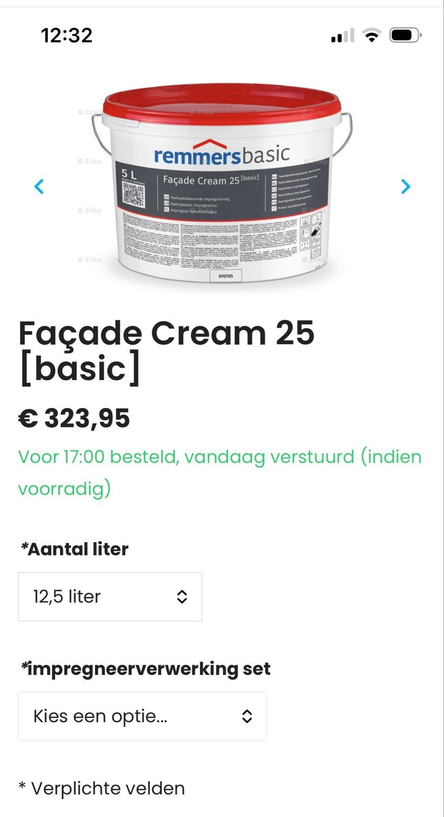 Remmers Basic Façade Cream 25 [basic] - 12,5 liter, Doe-het-zelf en Verbouw, 10 tot 15 liter, Ophalen, Gebruikt, Wit