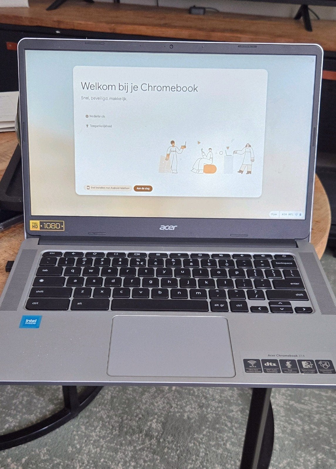Acer Chromebook 314  (zeer nette staat!), 14 inch, Qwerty, Touchscreen, Ophalen of Verzenden