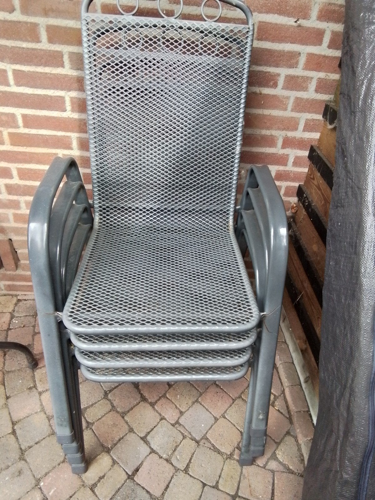 Aluminium tuinset, Tuin en Terras, Ophalen, Zo goed als nieuw, Aluminium