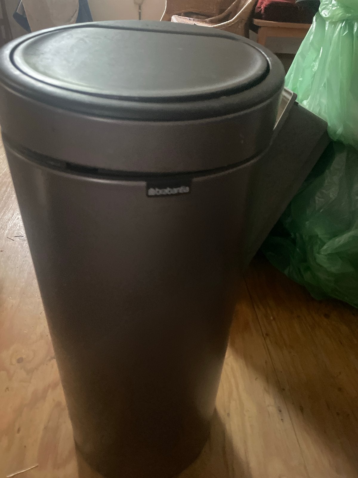 Brabantia prullenbak met touch deksel, Ophalen, 50 – 75, Gebruikt, Metaal