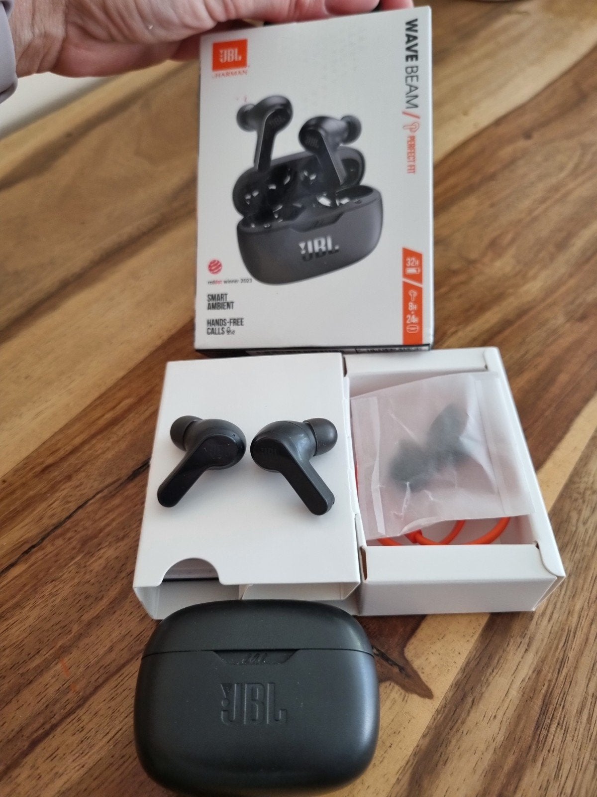 JBL Wave Beam Draadloze Oordopjes - Zwart, Draadloos, In-ear, JBL, Nieuw