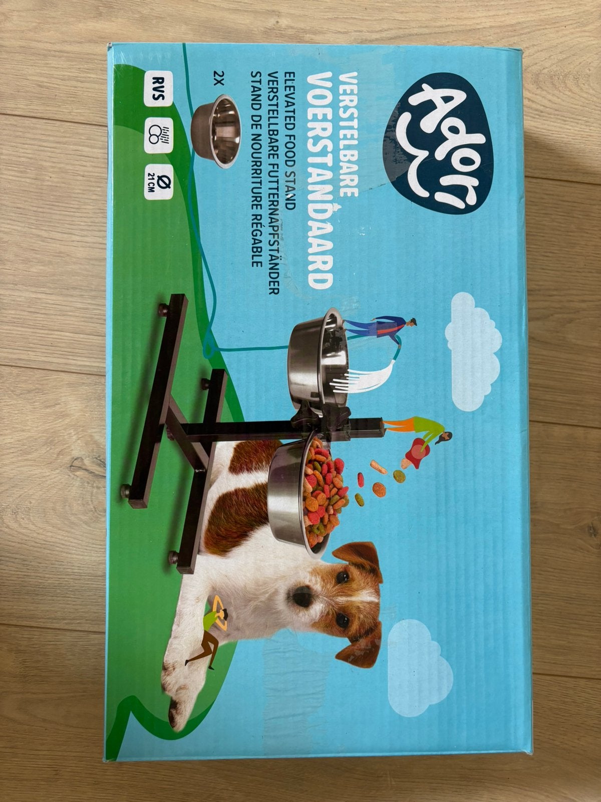 Verstelbare voederstandaard hond - ONGEBRUIKT, Dieren en Toebehoren, Honden-accessoires, Ophalen, Nieuw, Voer-/drinkbak