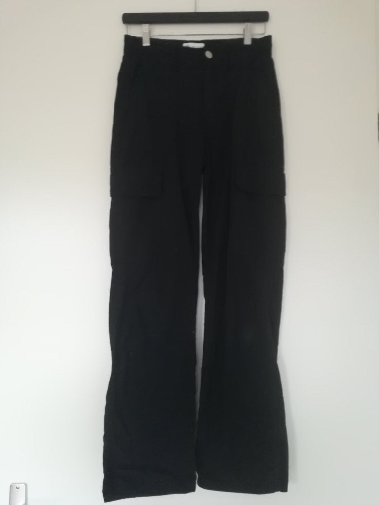 Zara Cargo Broek Cargobroek Zwart maat 36, Ophalen of Verzenden, Zo goed als nieuw, Maat 36 (S), Lang