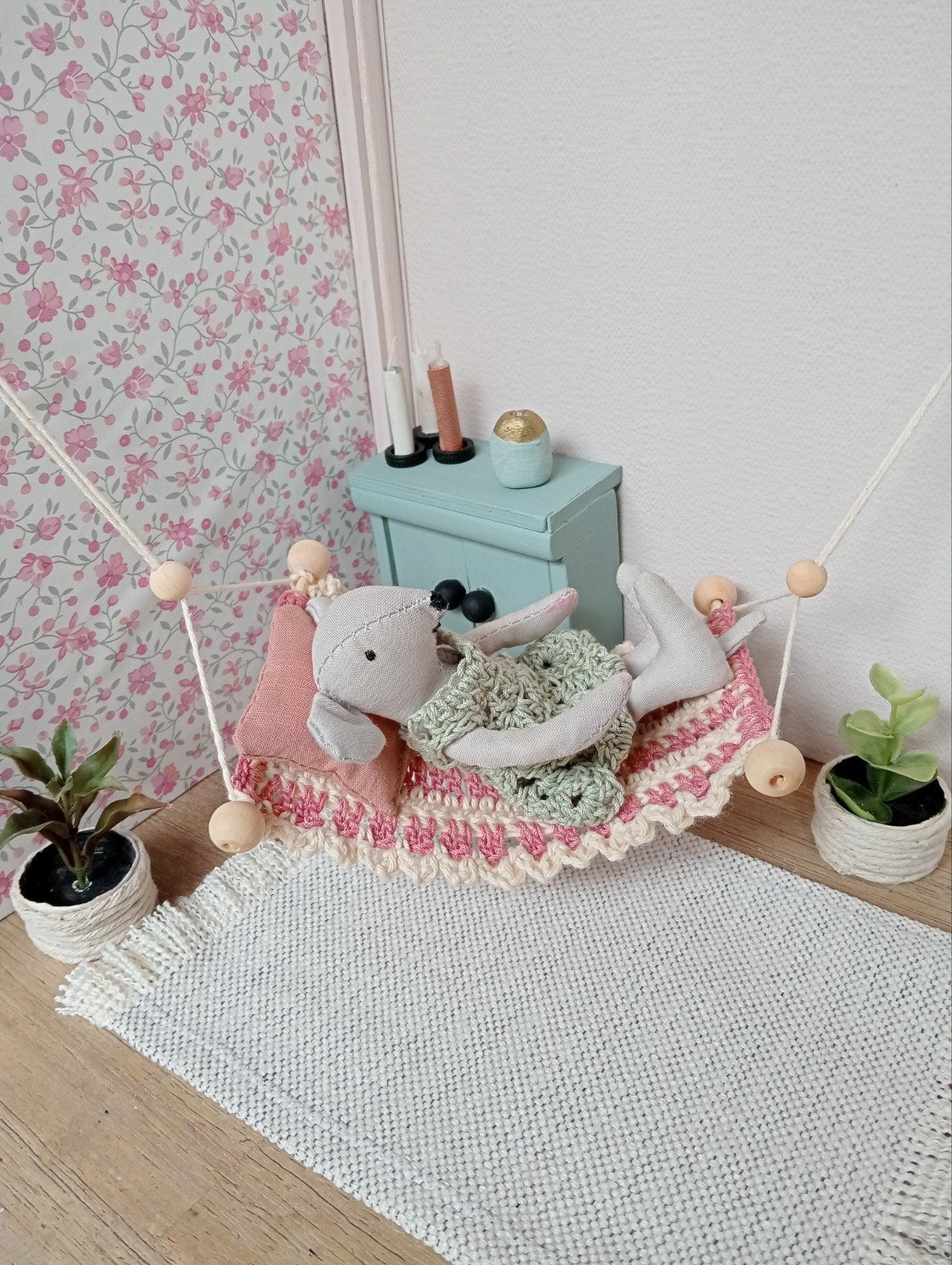 hangmatje muizenhuis poppenhuis, Ophalen of Verzenden, Nieuw, Poppenhuis