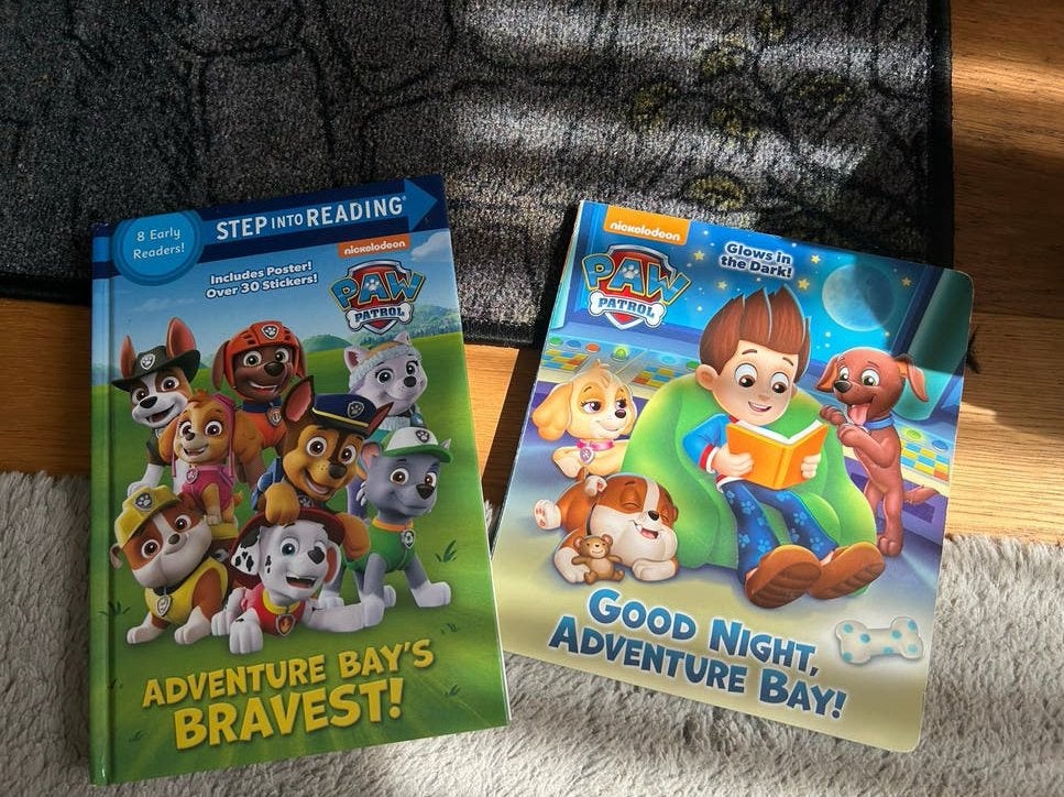 2 Paw Patrol boeken: Adventure Bay's Bravest & Good Night, Ophalen of Verzenden, Zo goed als nieuw, 2 tot 3 jaar