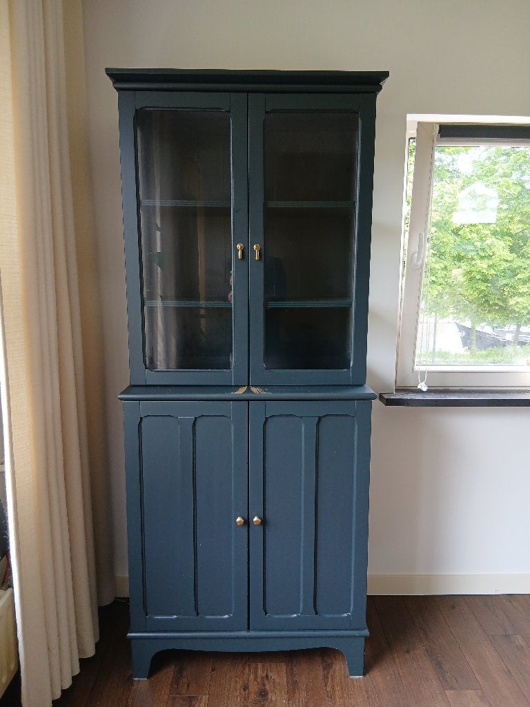 Ikea Lommarp vitrinekast - 86x49x199 cm, Ophalen, 50 tot 100 cm, 150 tot 200 cm, 25 tot 50 cm