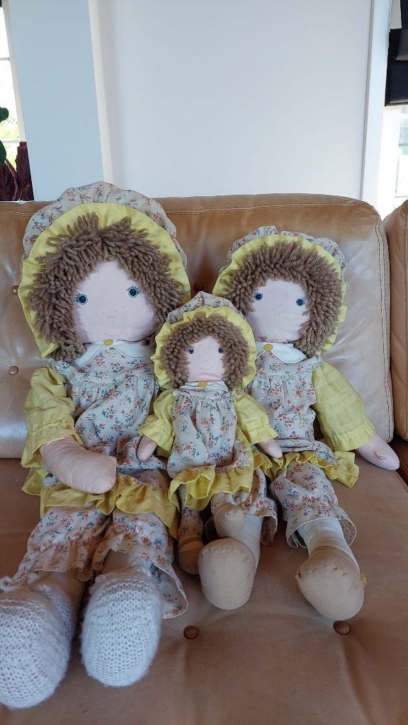 3x (set) Holly hobbie poppen - Vintage poppen jaren 70, Ophalen of Verzenden, Gebruikt, Pop