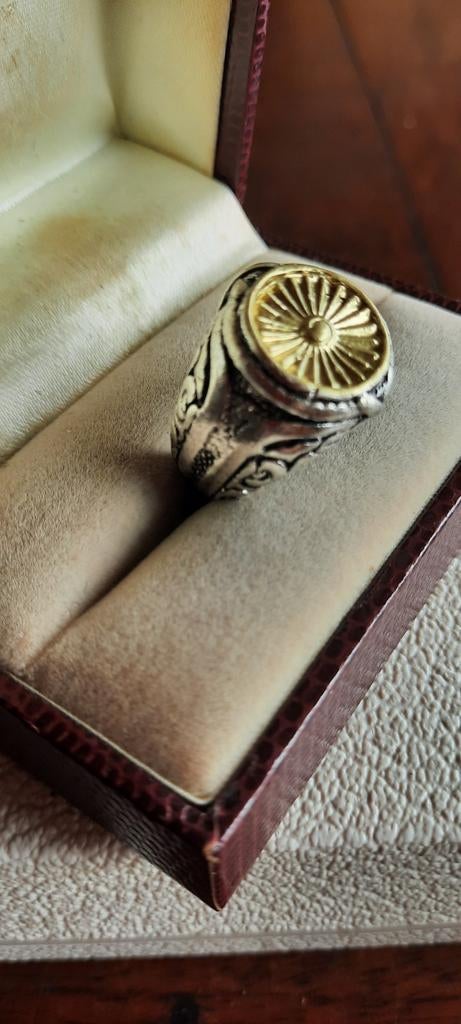 Vintage Keltische Viking ring,zilver., Ophalen of Verzenden, 17 tot 18, Dame of Heer, Zilver