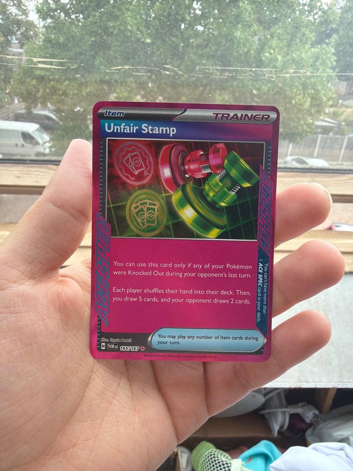 Pokémon TCG: Unfair Stamp Trainer Kaart (Foil), Ophalen of Verzenden, Nieuw, Losse kaart, Foil
