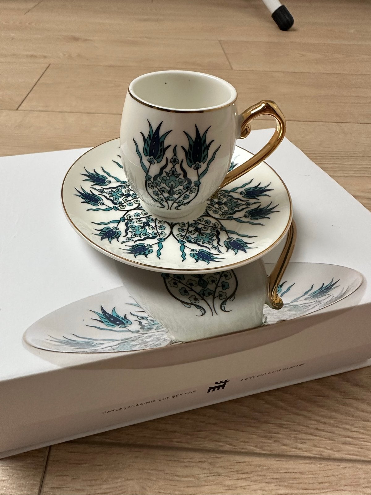 Karaca Iznik Espressokopjes Set - 2 stuks, Aziatisch, Overige merken, Nieuw, Ophalen of Verzenden
