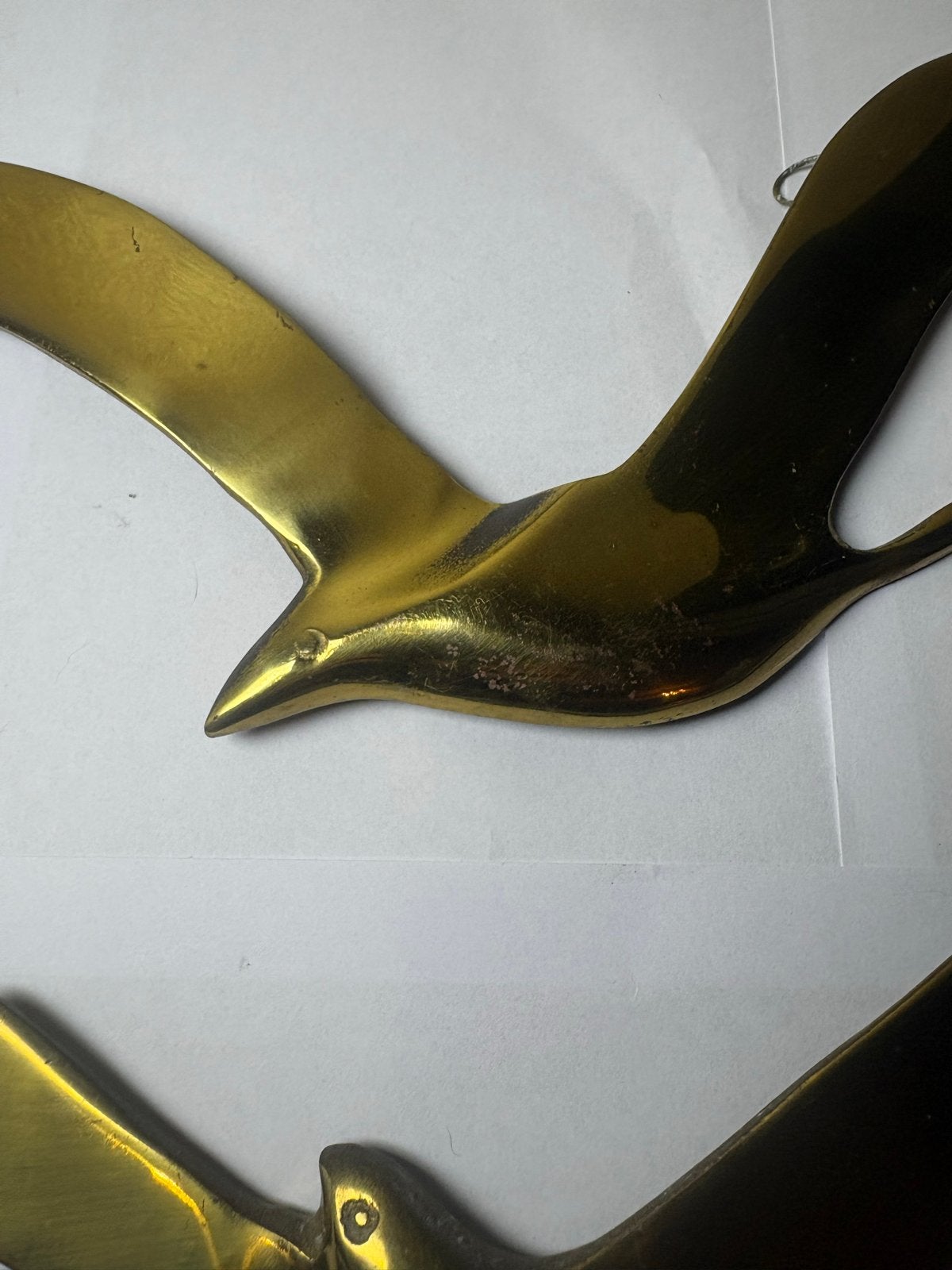Vintage Messing Wandvogels - Set van 2 (Jaren '60/'70), Ophalen of Verzenden, Koper