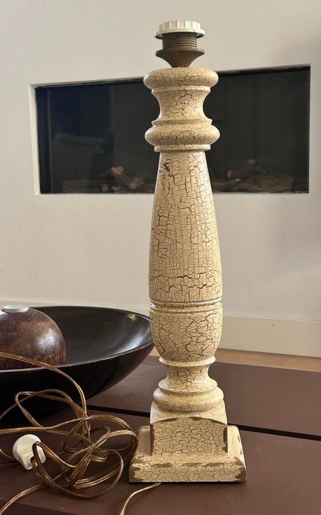 Oude houten lampenvoet, Ophalen of Verzenden, Gebruikt, Hout, 50 tot 75 cm