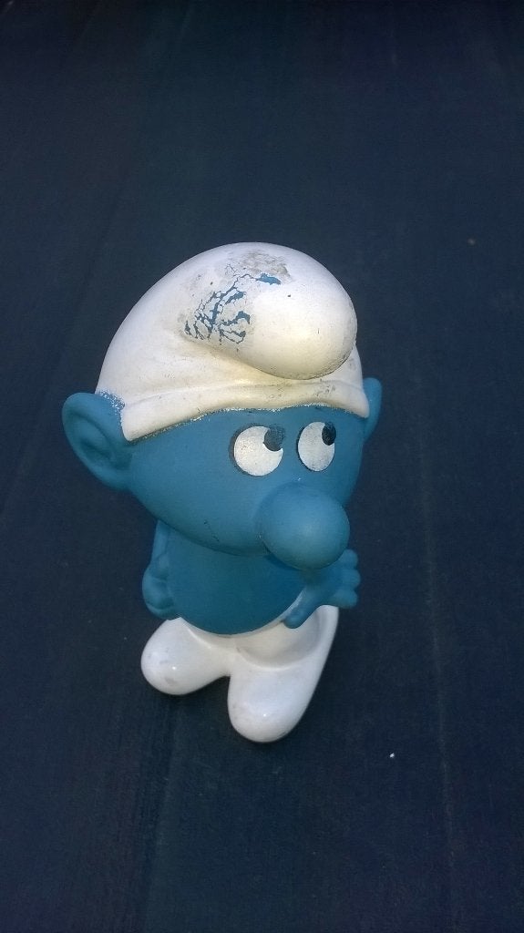 Piepsmurf in caoutchouc – Zeldzaam, Verzenden, Gebruikt, Overige Smurfen, Poppetje, Figuurtje of Knuffel